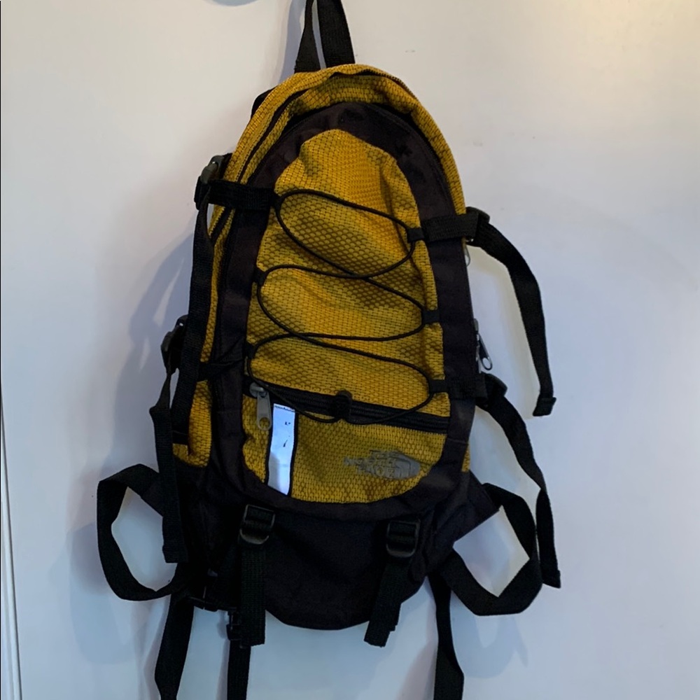 Compact Yellow and Black Backpack with Padded Straps